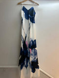 Italian Floral Satin Maxi Dress