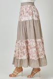 Mystree Mixed Media Long Skirt