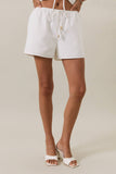 Beaded Vaca Linen Shorts