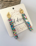 Acrylic Birthday Candle Earrings - Multi