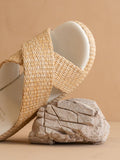 The Fresno | Raffia Platform Sandal - Natural