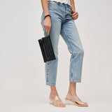 Aria Woven Wristlet Clutch - Merlot