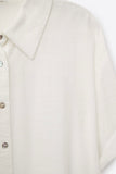 The Q2 Short Sleeve Blouse- Cream