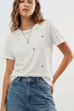 The Q2 Embellished T-Shirt with Strass