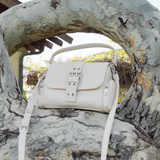 Nomad Utility Buckle Crossbody Bag: White
