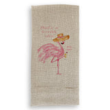 Terrible Idea Flamingo Dishtowel