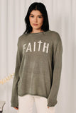"FAITH" Lightweight Sweater