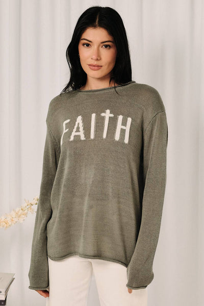 "FAITH" Lightweight Sweater