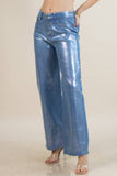 Shine Stretch Wide Denim Pants
