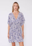 Lilly Floral Smocked Kimono Mini Dress