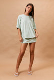 Oversized Round Neck Stripe Tee