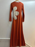 Rosina Long Sleeved Floral Cut Out Dress