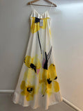 Italian Floral Satin Maxi Dress