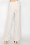 Twyla Tweed Pleated Pants - Ivory