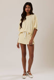 Oversized Round Neck Stripe Tee