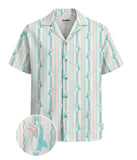 Shark Snack Linen Cabana Shirt - Men's Button Down Shirt: M
