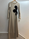 Rosina Long Sleeved Floral Cut Out Dress