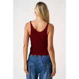 Game Day Cropped Knit Sweater Tank