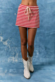 Mid Rise Stripe Skort