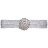 Woven Round Metal Stretch Belt