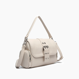 Nomad Utility Buckle Crossbody Bag: White