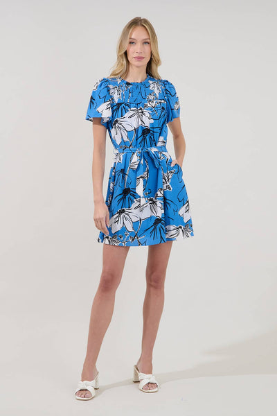 Uriella Kanes Floral Smocked Mini Dress