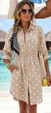 Italian Polka Dot Gauze Cotton Dress