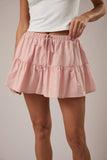 Morgan Mid Rise Tiered Cotton Skort
