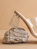 The Emery | Clear Transparent Strap Heel: Clear