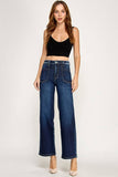 Petra High Rise Patch Pocket Wide Leg Jeans