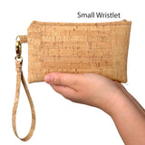 Cork Simple Wristlet | Rustic Cork: Natural Zipper / Small
