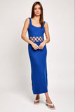 Cristina Square Neck Sleeveless Crochet Midi Dress - Cream