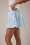 Morgan Mid Rise Tiered Cotton Skort