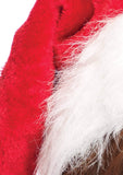 Plush Velvet Santa Hat: Red/White / One Size