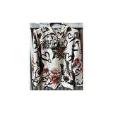 Italian Eclectic Street Art and Floral Graphic Hoodie