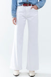 The Q2 Straight Wide Leg Jeans - White