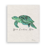 Blue Sea Turtle with Location: Dishtowel - Pensacola Beach