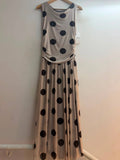 Italian Ruched Mesh Polka Dot Dress
