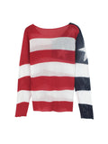 4th Of July Knit Summer American Flag Sweater