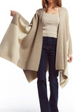 The Q2 Asymmetrical Poncho - Beige