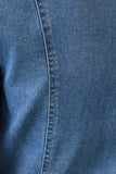 Denim Mini Dress with Short Sleeves- Denim
