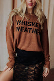 Brown Whiskey Weather Lightweight Sweater