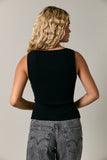Bennie Button Sleeveless Knit Top