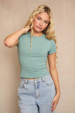 Double Lined Short Sleeve Baby Tee