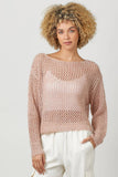 Mystree Metallic Net Pullover Sweater
