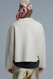 The Q2 Cardigan with Gold Buttons - Beige