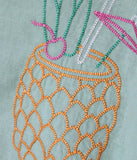 Tiki Drink Linen Cabana Shirt- Green