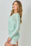 Mystree Sparkling Net Pullover Sweater