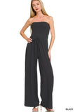 Summer Tube Top Jumpsuit - Ocean Blue