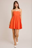 FINAL SALE Bubble Pop Bady Doll Mini Dress- Orange